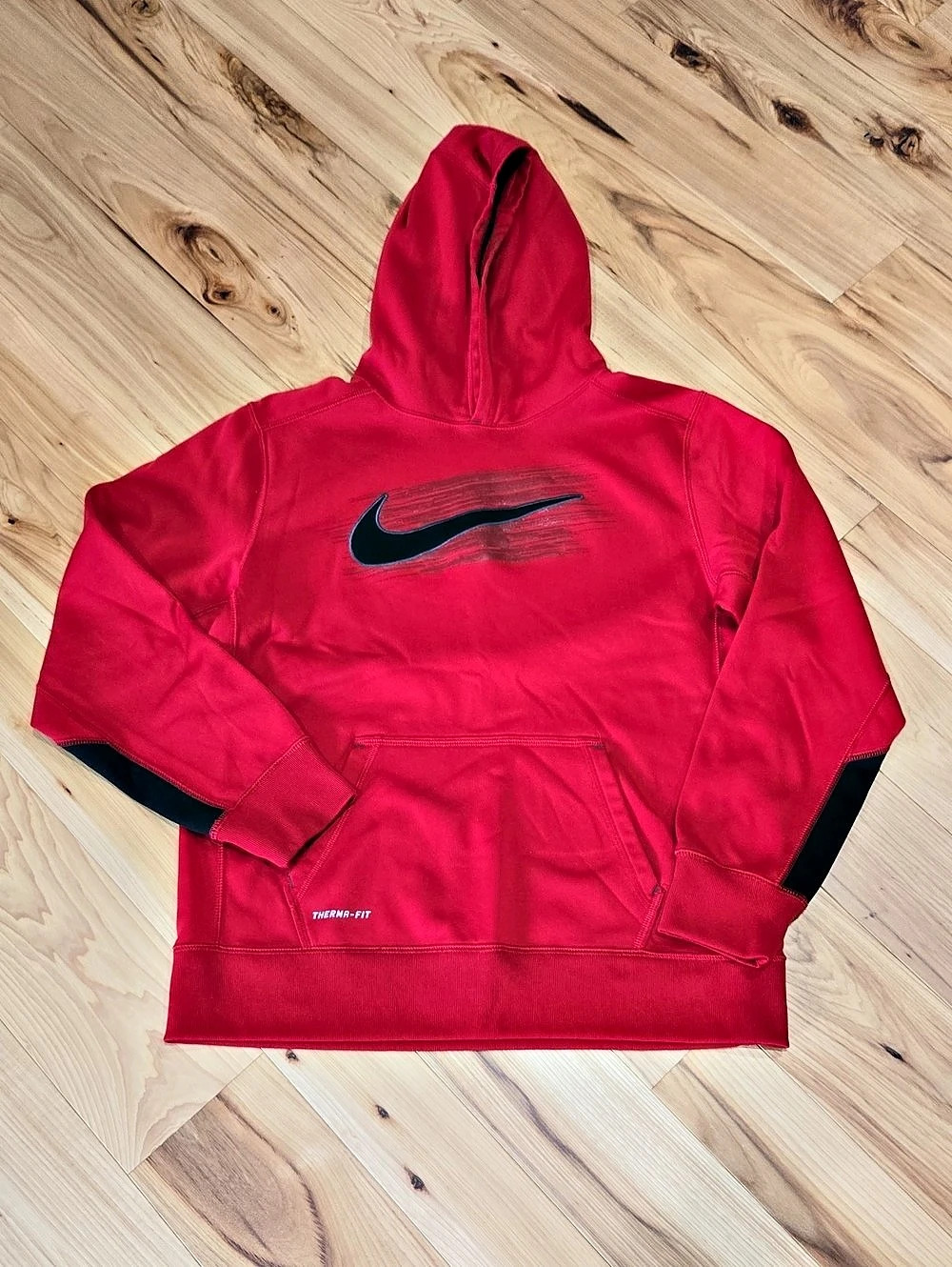 Nike Therma-FIT Red & Black Hoodie Boys XL